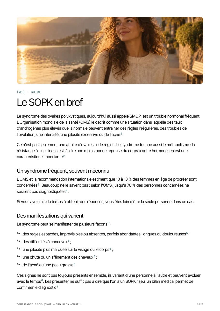 Page d'exemple : Chapitre 1 · Le SOPK en bref