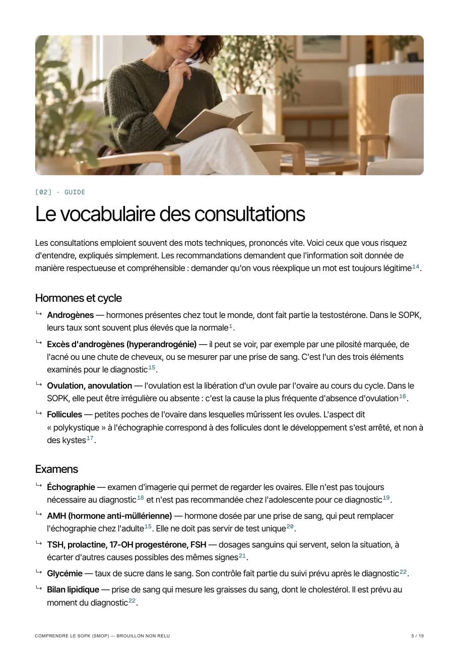 Page d'exemple : Chapitre 2 · Le vocabulaire des consultations